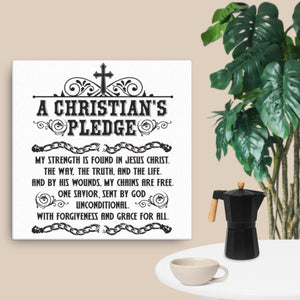 Christian Pledge Canvas