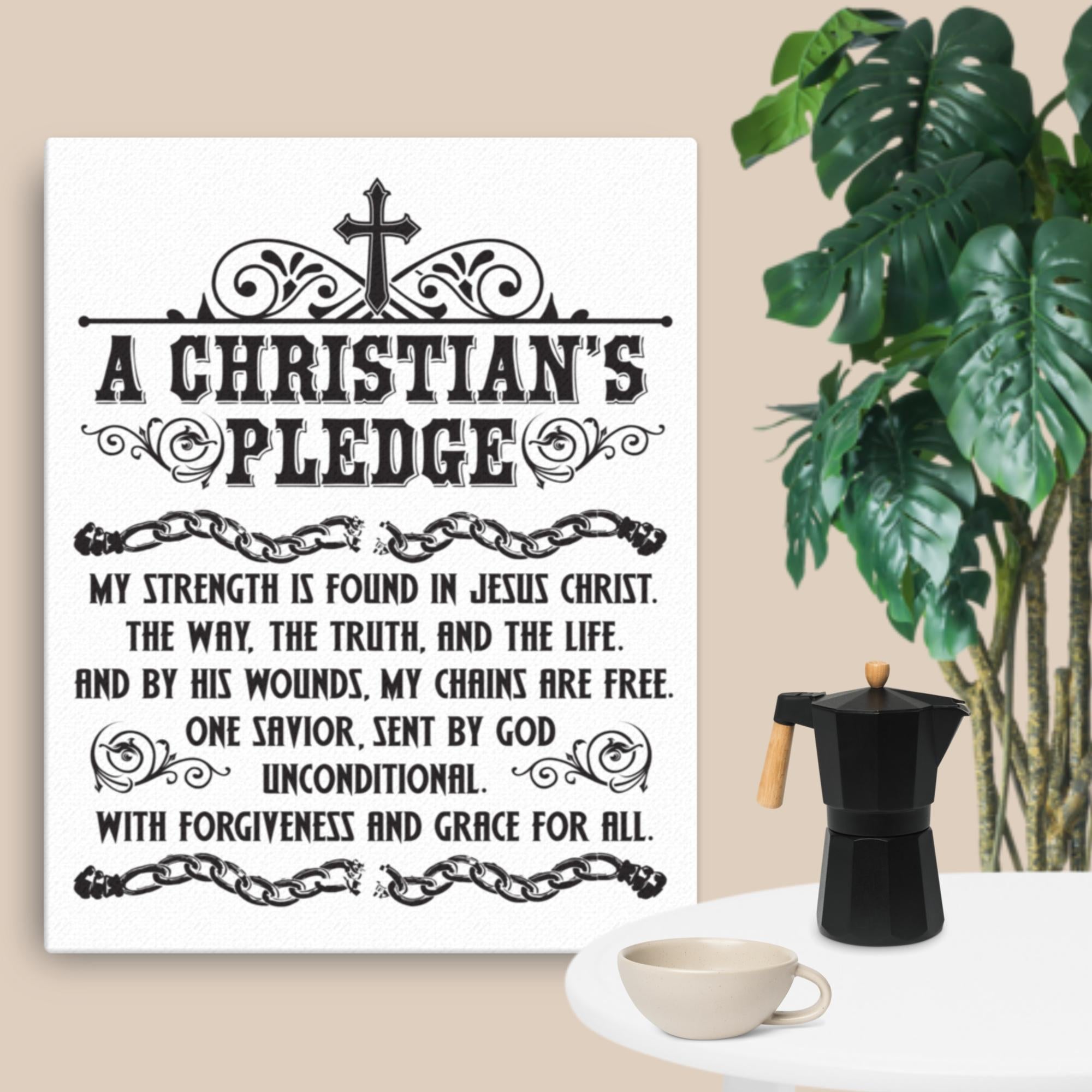 Christian Pledge Canvas