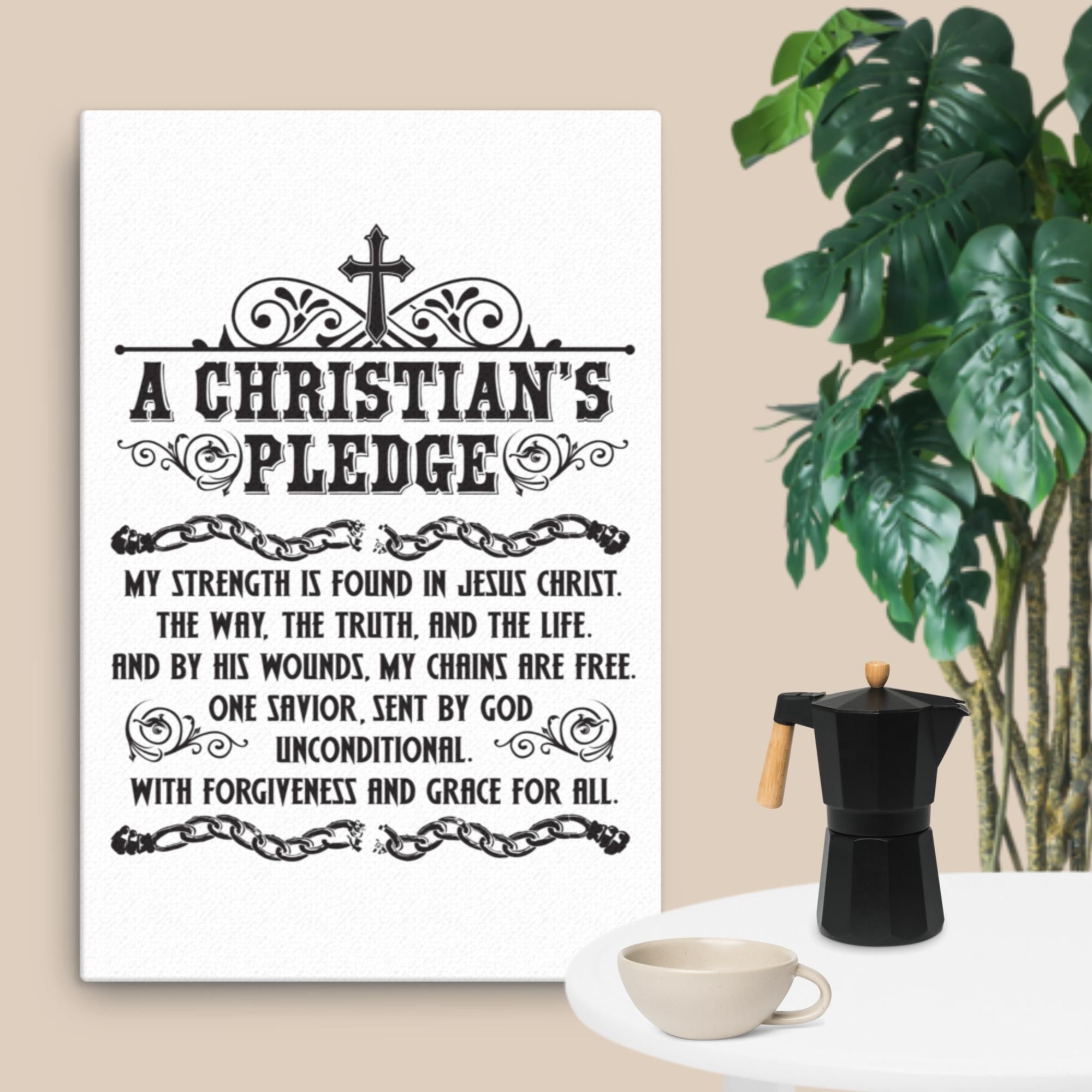 Christian Pledge Canvas